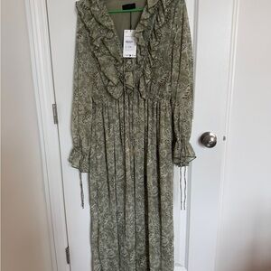 Zara Olive Green Maxi Dress
